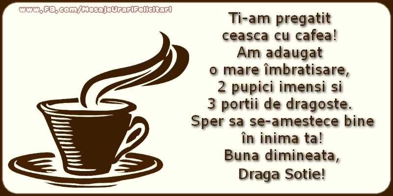 Felicitari frumoase de buna dimineata pentru Sotie | Buna dimineata, draga sotie!