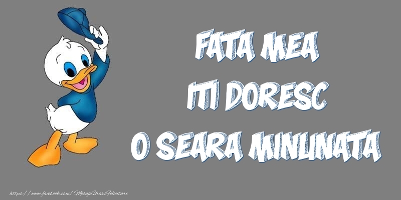 Felicitari frumoase de buna seara pentru Fata | Fata mea iti doresc o seara minunata