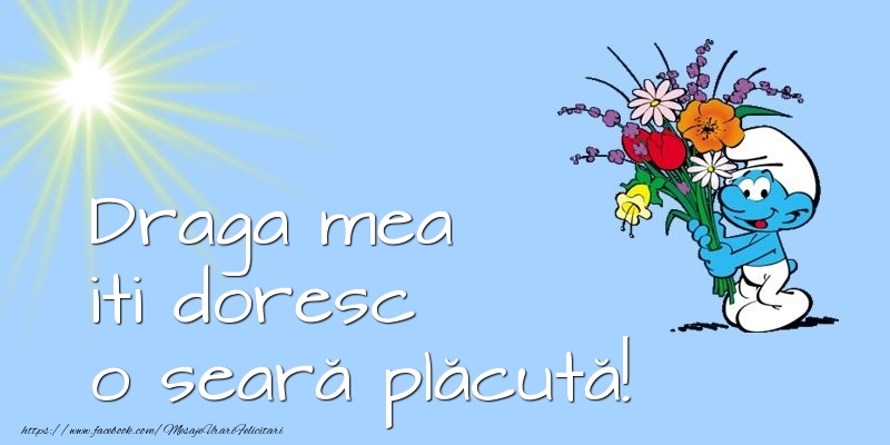 Felicitari frumoase de buna seara pentru Sotie | Draga mea iti doresc o seară plăcută!