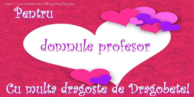 Felicitari frumoase de Dragobete pentru Profesor | Pentru domnule profesor Cu multa dragoste de Dragobete!