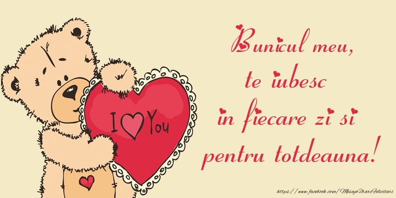 Felicitari frumoase de dragoste pentru Bunic | Bunicul meu, te iubesc in fiecare zi si pentru totdeauna!