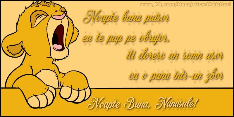 Felicitari frumoase de noapte buna pentru Nas | Noapte buna, nanasule!