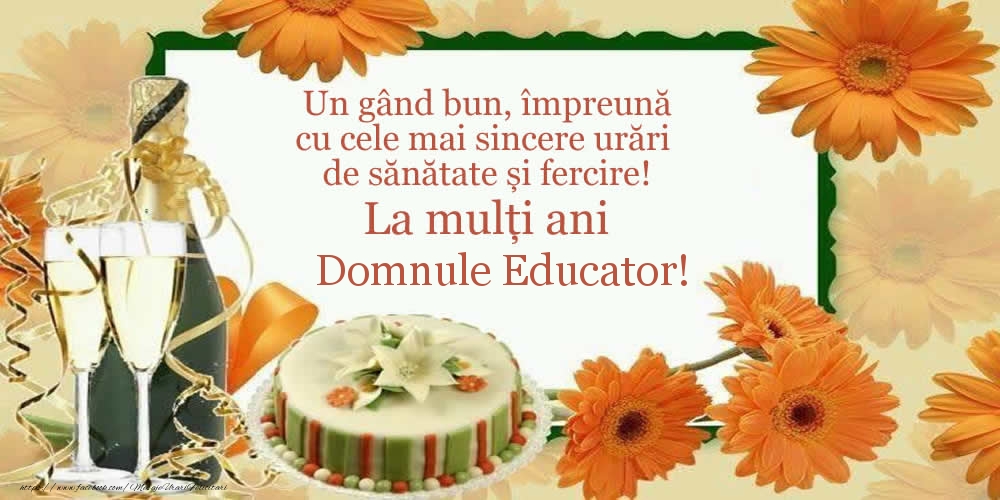 Felicitari frumoase de zi de nastere pentru Educator | Un gând bun, împreună cu cele mai sincere urări de sănătate și fercire! La mulți ani domnule educator!