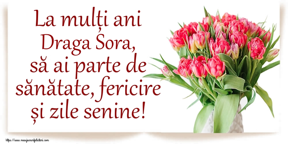 Felicitari frumoase de zi de nastere pentru Sora | La mulți ani draga sora, să ai parte de sănătate, fericire și zile senine!